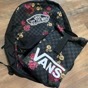 Vans backpack and lunch bag